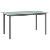 Vidaxl tuintafel 150x90x74 cm aluminium en glas lichtgrijs