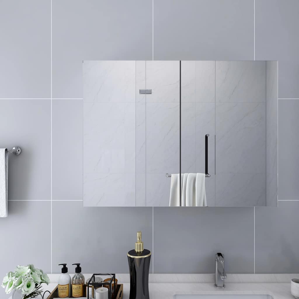 Vidaxl badkamerspiegelkast 80x15x60 cm mdf wit