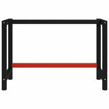 Vidaxl werkbankframe 120x57x79 cm metaal zwart en rood