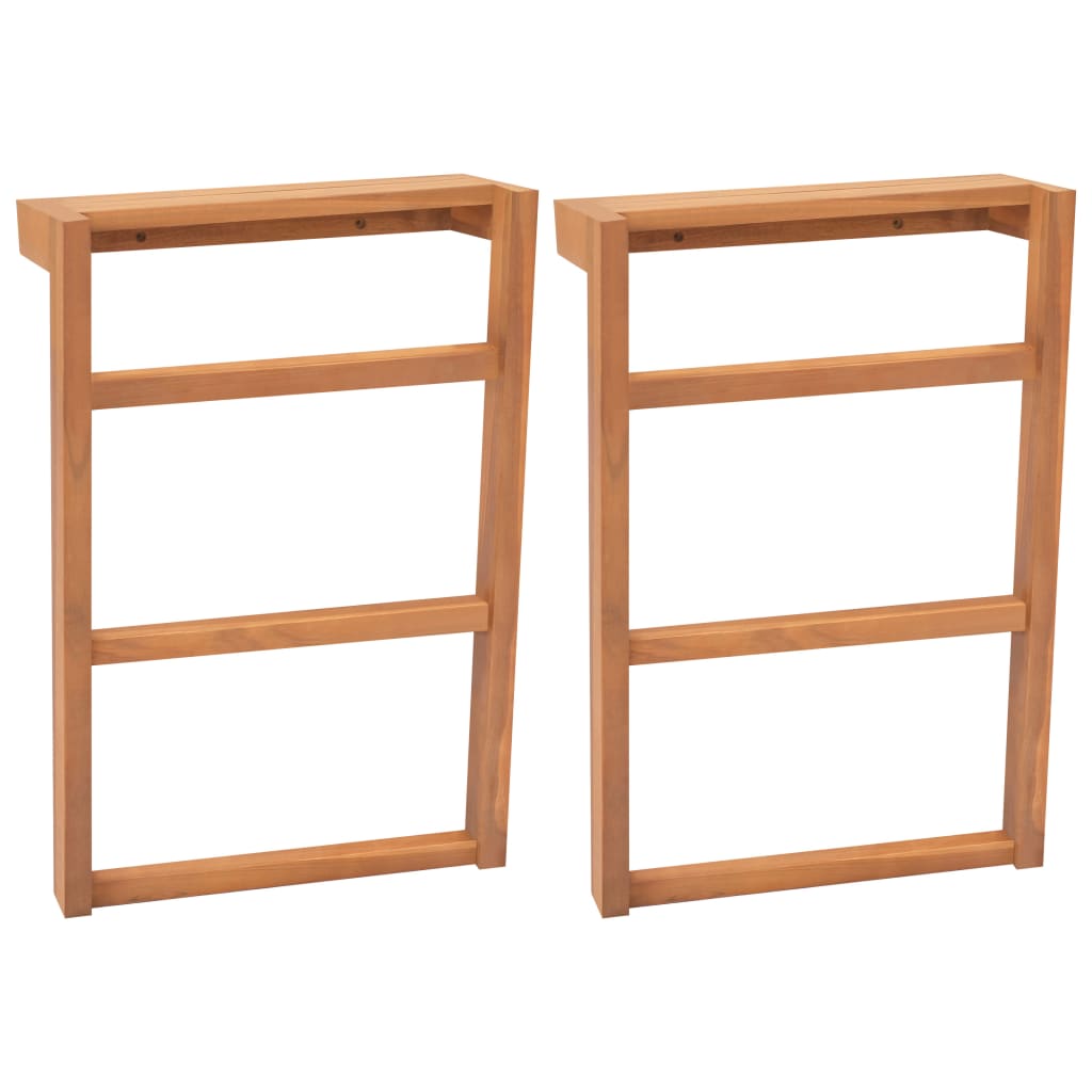 Vidaxl Backs Racks 2 PCS Teak sólido