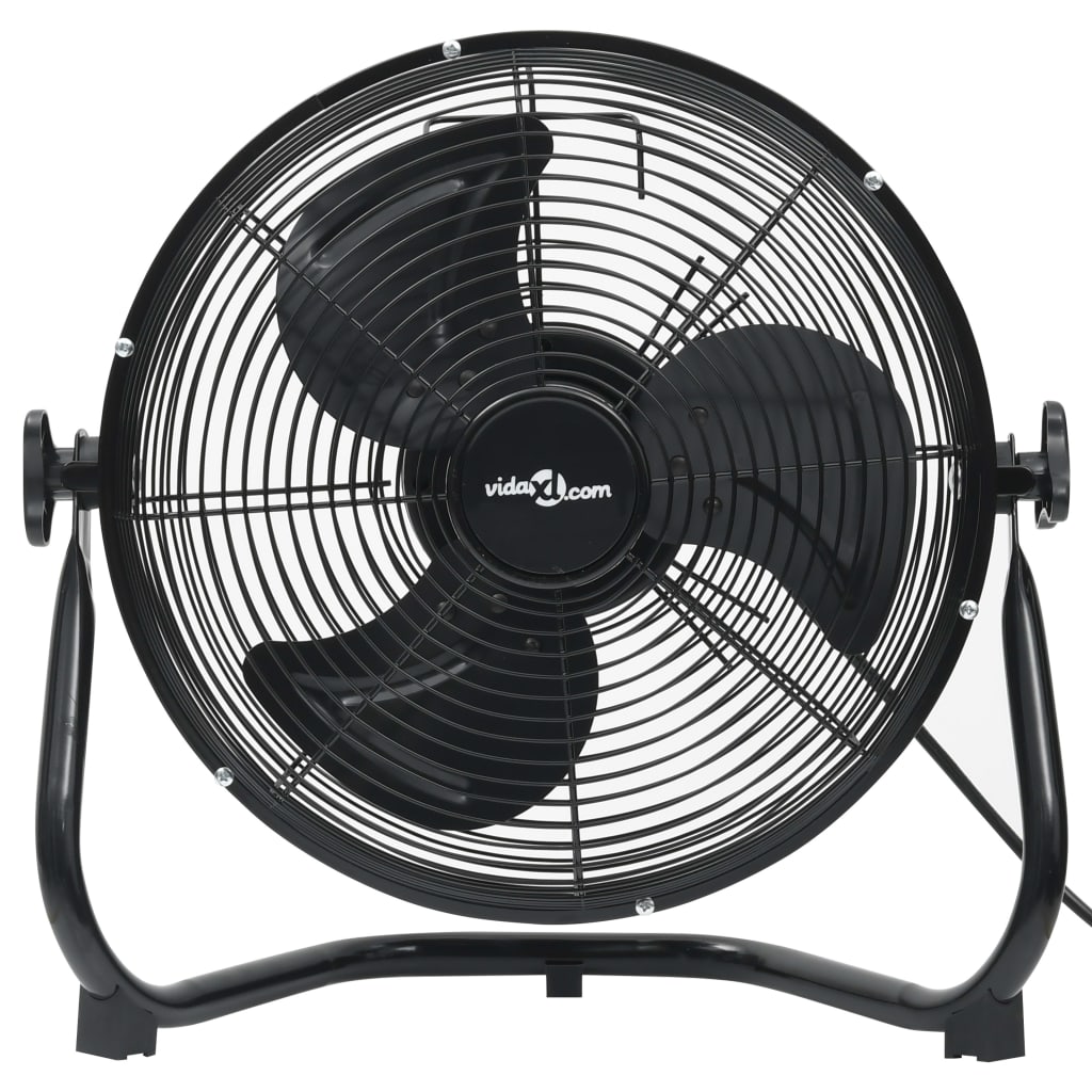 Vidaxl Floor Fan 3 velocità 91,5 W 55 cm Nero