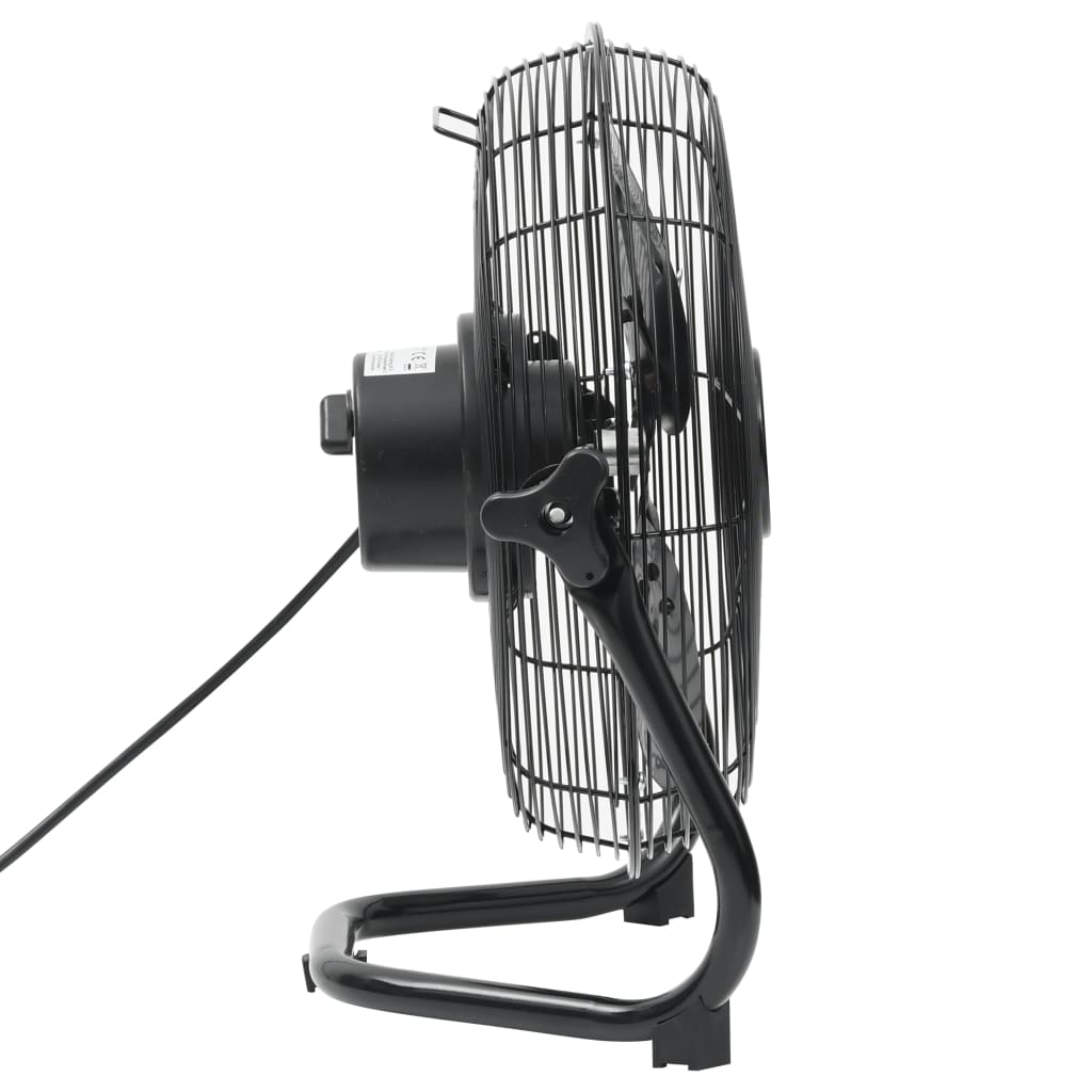 VidaXL Vloerventilator 3 snelheden 91,5 W 55 cm zwart