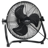 Vidaxl Fan de piso 3 velocidades 115.2 W 60 cm Negro