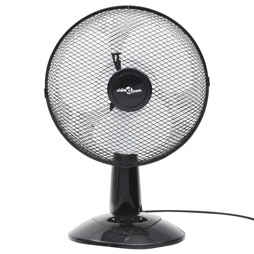 Vidaxl Dësch Fan 3 Geschwindegkeet 40 w 30 cm schwaarz