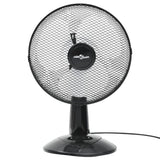 VIDAXL Table ventilador 3 velocidades 40 W 30 cm Negro