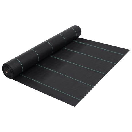 Vidaxl -Karotten -Stoff 1x100 m pp schwarz