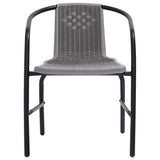 Vidaxl tuinstoelen 2 st 110 kg kunststof rattan en staal