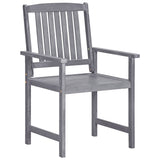 Vidaxl tuinstoelen 4 st massief acaciahout grijs