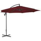 Vidaxl pływający parasol ze stalowym biegunem 300 cm Bordeaux Red