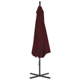 Vidaxl pływający parasol ze stalowym biegunem 300 cm Bordeaux Red