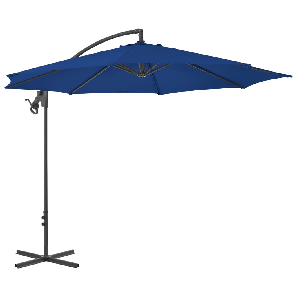 Vidaxl Floating parasol with steel pole 300 cm azure blue