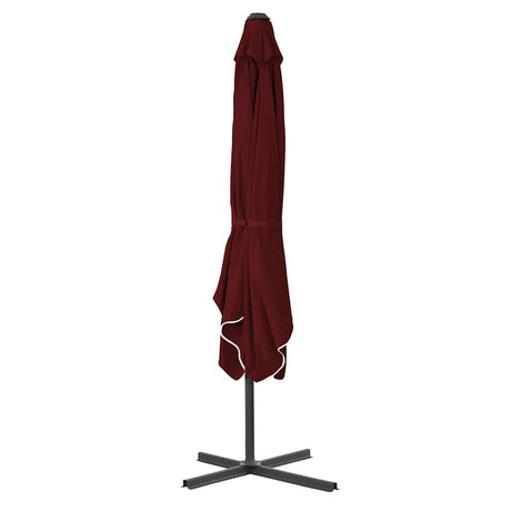 VIDAXL -Parasol mit Stahlpol 250x250x230 cm Bordeaux rot
