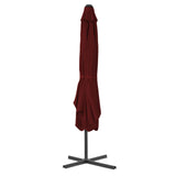 Parasol Vidaxl con poste de acero 250x250x230 cm Burdeos rojo