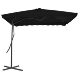 Vidaxl parasol s ocelovým pólem 250x250x230 cm černá