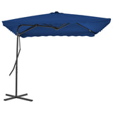 Vidaxl Parasol med stålstång 250x250x230 cm blå