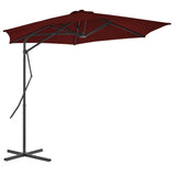 Vidaxl -Parasol mit Stahlpol 300x230 cm Bordeaux Rot