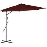 Parasol Vidaxl con poste de acero 300x230 cm Burdeos rojo