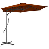 VIDAXL -Parasol mit Stahlpol 300x230 cm Terrakotta -ausgelöst