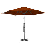 VIDAXL -Parasol mit Stahlpol 300x230 cm Terrakotta -ausgelöst