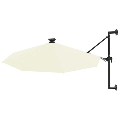 Vidaxl -Wandparasol mit LEDs 300 cm sandgeläutet