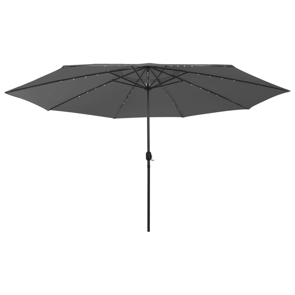 BIDAXL PARASOL MED LED -belysningsmetallstång 400 cm Anthracite Color