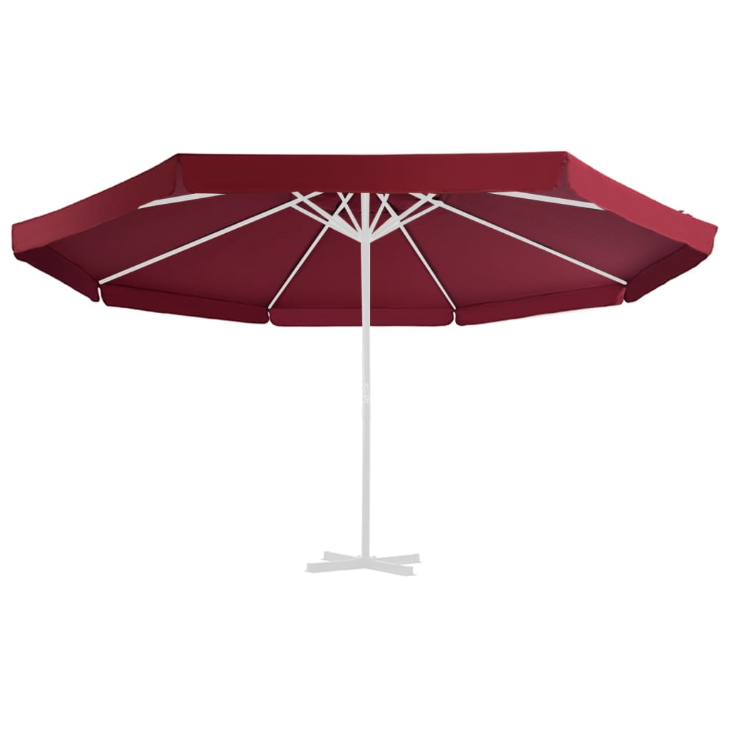 Vidaxl Ersatztuch für Parasol 500 cm Bordeaux rot