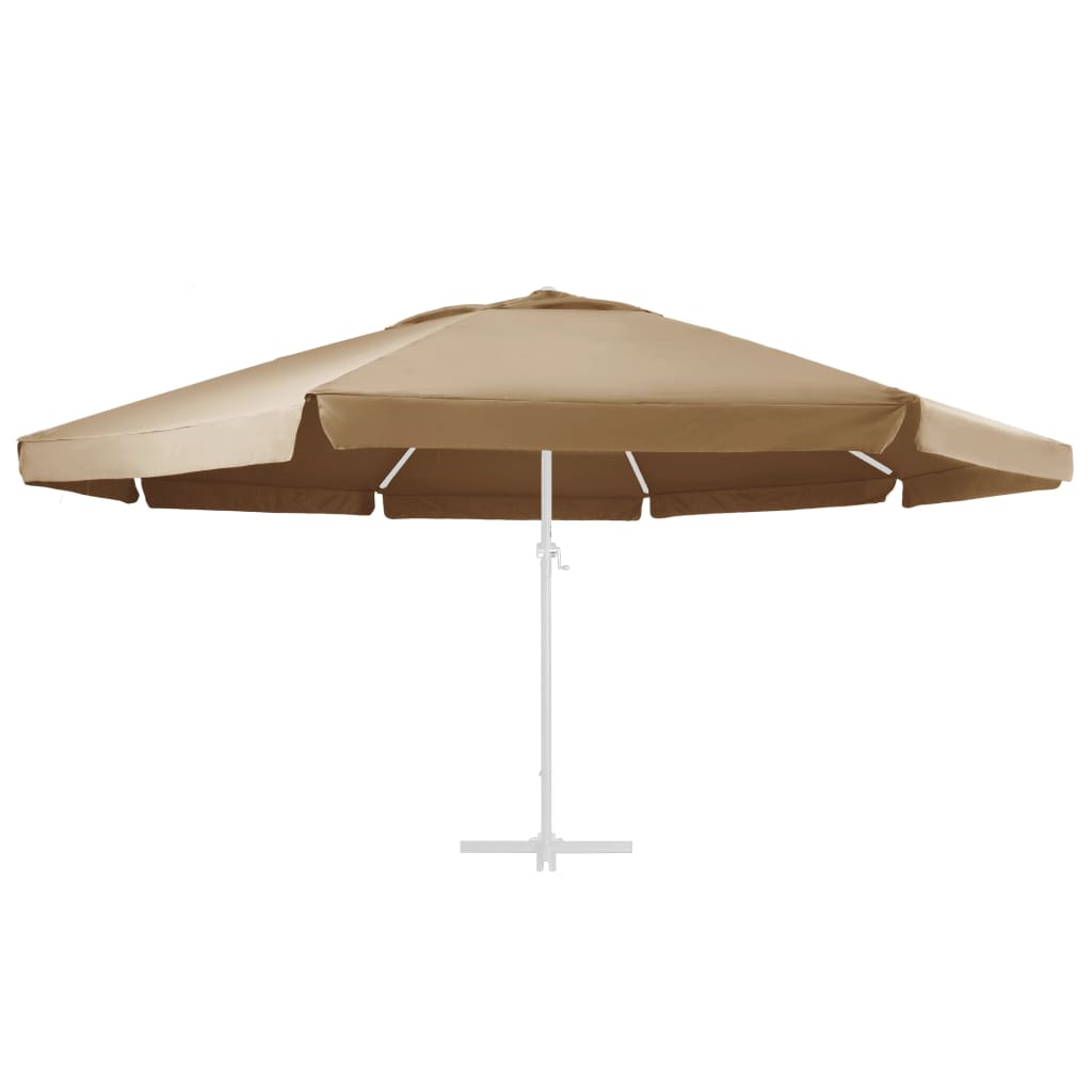 Tissu de remplacement Vidaxl pour parasol 600 cm taupe