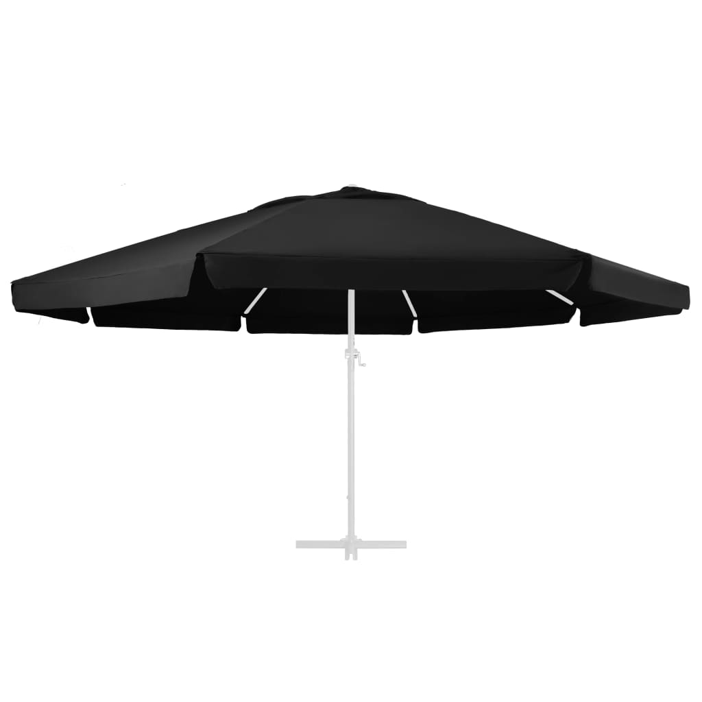 Tela de reemplazo de Vidaxl para Parasol 600 cm Negro