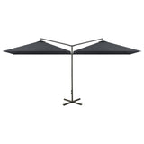 Vidaxl Parasol Double con poste de acero 600x300 cm de antracita