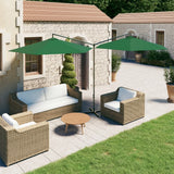 Vidaxl Parasol Doppel mit Stahlpol 600 cm Grün