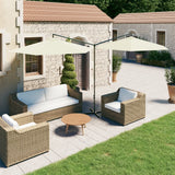 Vidaxl Parasol Double mit Stahlpol 600 cm Sandkoloriert