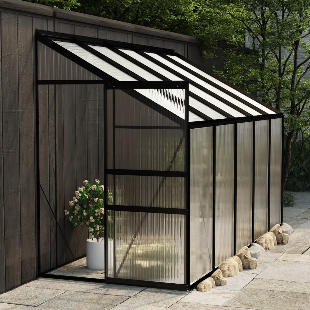 Vidaxl greenhouse 6.23 m³ Aluminum anthracite -colored