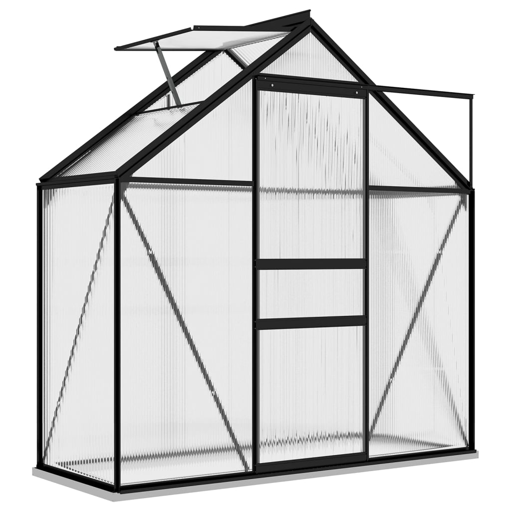 Vidaxl Gartengewächshaus 1,33 m² Aluminium Anthrazit