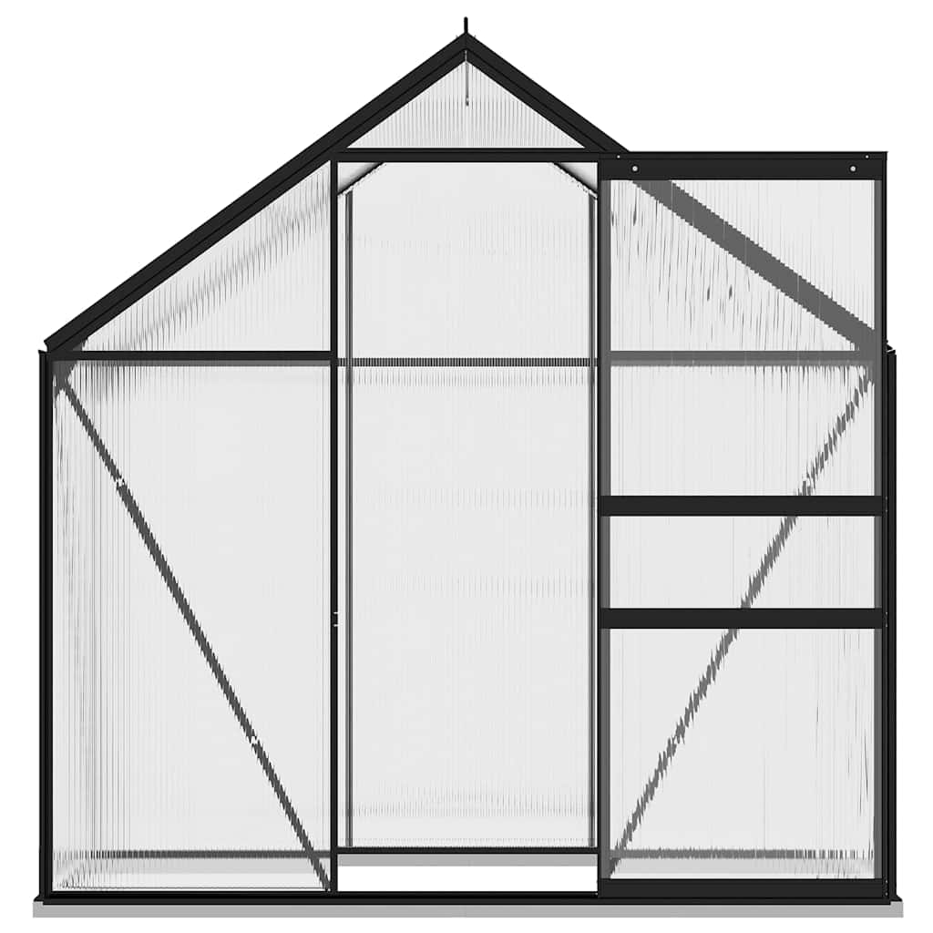 Vidaxl Gartengewächshaus 2,47 m³ Aluminium Anthrazit