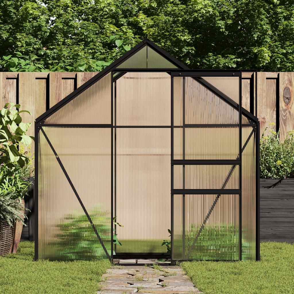 Vidaxl Gartengewächshaus 2,47 m³ Aluminium Anthrazit
