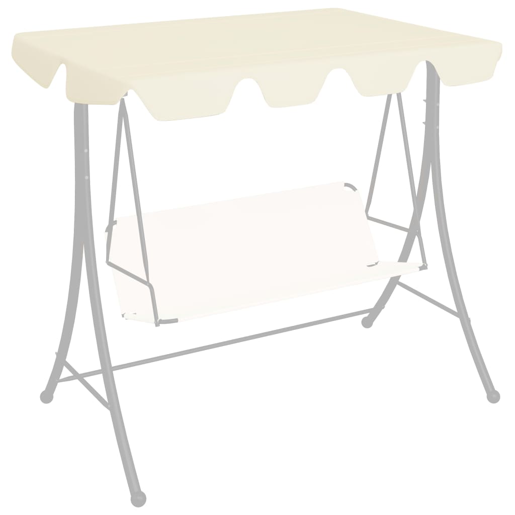 Slip de remplacement de Vidaxl pour le banc de swing 188 168x145 Crème 110 cm