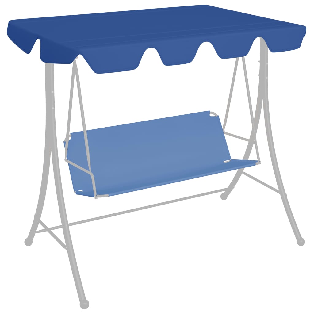 Vidaxl Slip de remplacement pour le banc de swing 188 168x145 110 cm bleu