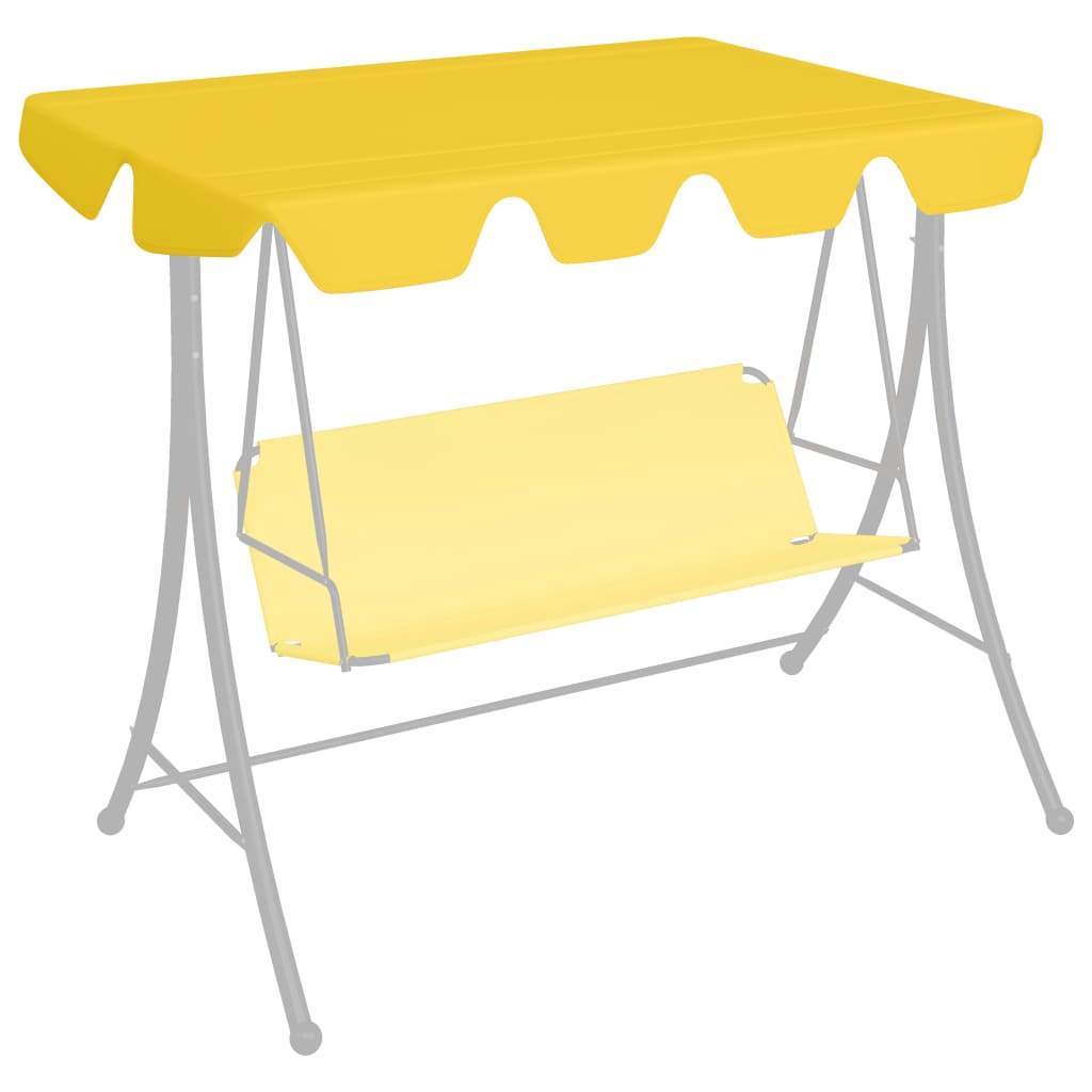 VidaXL replacement slip for swing bench 150 130x105 70 cm yellow