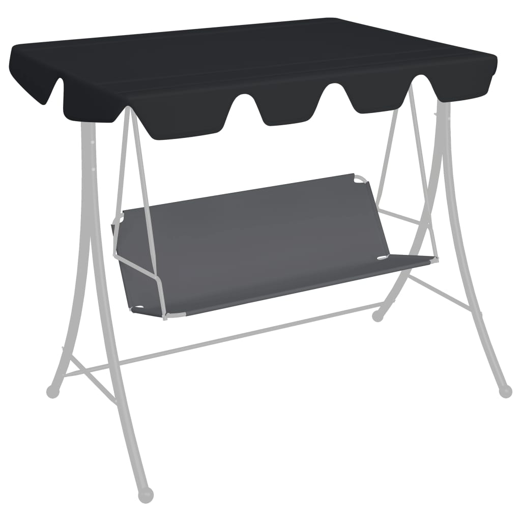 Náhradní skluz Vidaxl pro Swing Bench 150 130x105 70 cm černá