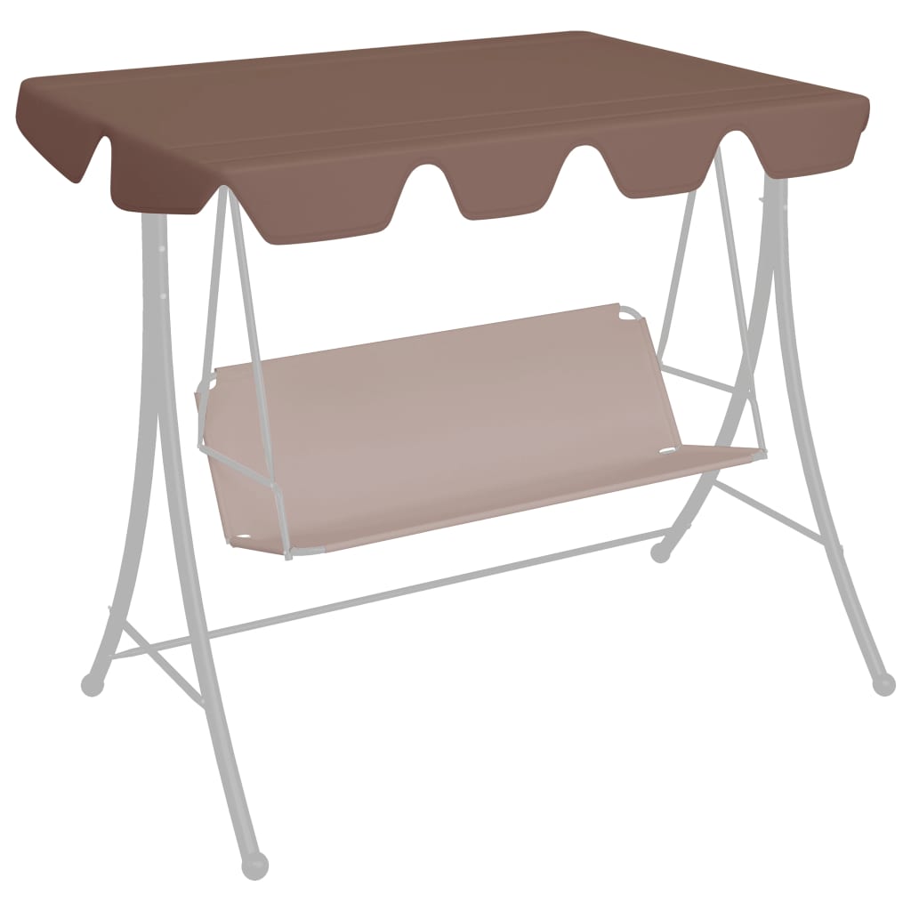 Vidaxl Udskiftning Slip til Swing Bench 150 130x105 70 cm Brun