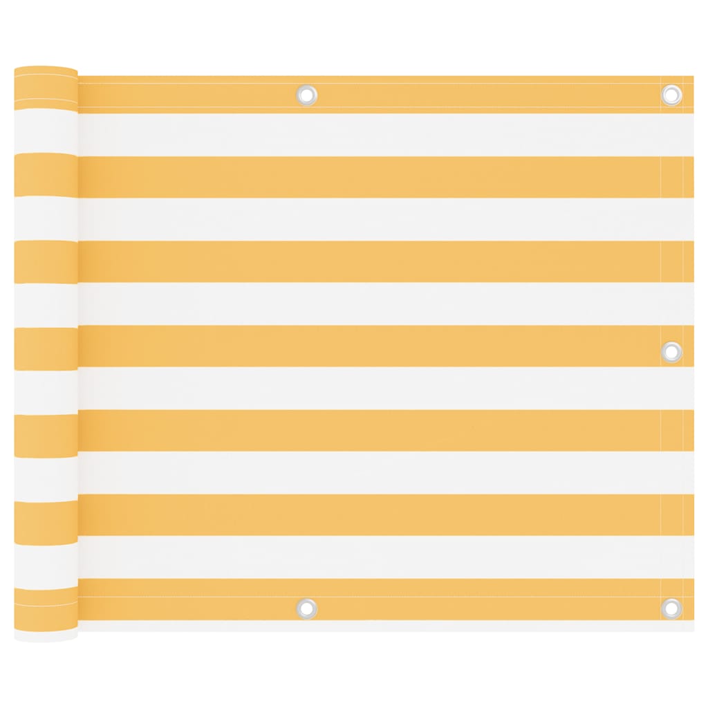 Vidaxx Balkonschirm 75x500 cm Oxford-Stoff weiß und gelb