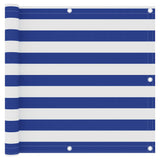 Vidaxl Balkon Bildschirm 90 x 500 cm Oxford Stoff weiß und blau