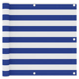 Vidaxl Balkon Bildschirm 90x600 cm Oxford Stoff weiß und blau