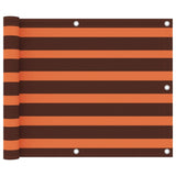 Vidaxl Balkon Bildschirm 75x300 cm Oxford Fabric Orange und Braun