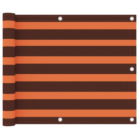 Vidaxl Balkon Bildschirm 75x300 cm Oxford Fabric Orange und Braun