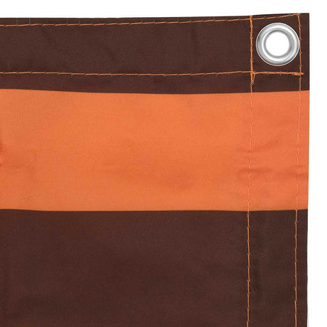 Vidaxl Balkon Bildschirm 75 x 400 cm Oxford Fabric Orange und Braun