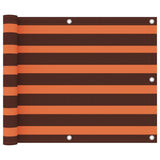 Vidaxl Balkon Bildschirm 75 x 500 cm Oxford Fabric Orange und Braun