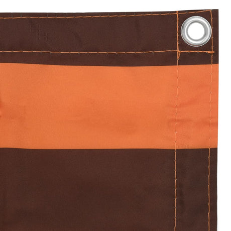 Vidaxl Balkon Bildschirm 75x600 cm Oxford Fabric Orange und Braun