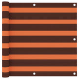 Vidaxl Balkon Bildschirm 90x300 cm Oxford Fabric Orange und Braun