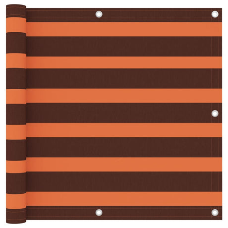 Vidaxl Balkon Bildschirm 90x300 cm Oxford Fabric Orange und Braun